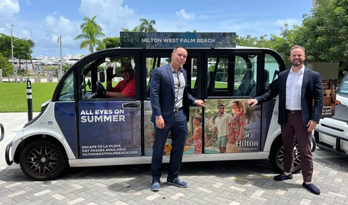 Hilton West Palm branded Circuit shuttle